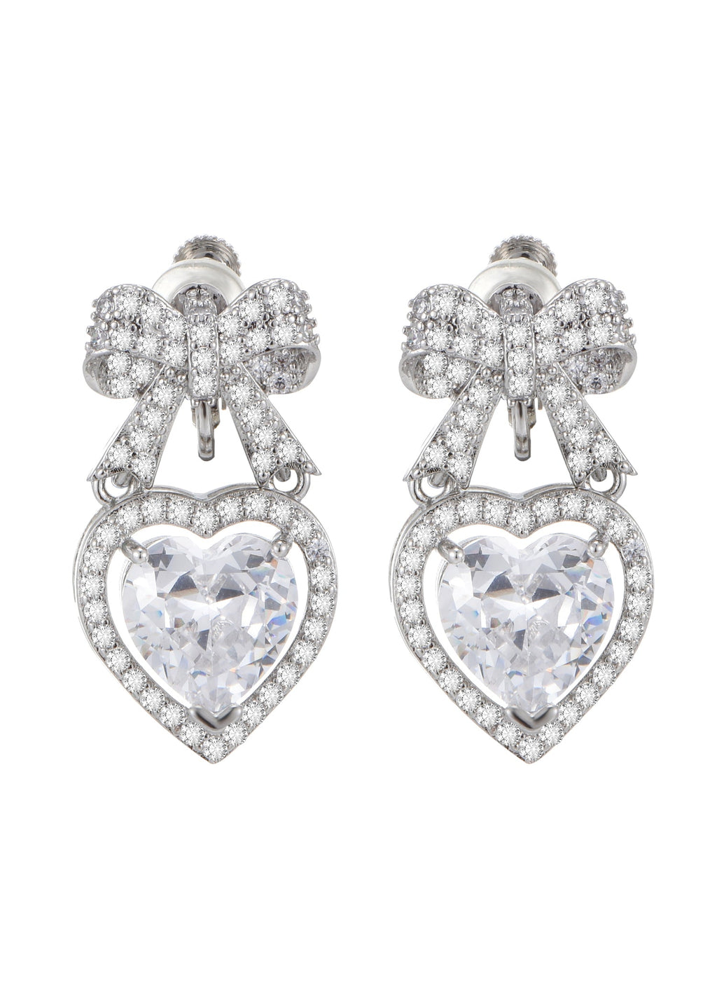 Glitzernde Ashley Bow Love Ohrringe