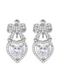 Glitzernde Ashley Bow Love Ohrringe