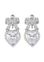 Glitzernde Ashley Bow Love Ohrringe