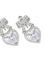 Glitzernde Ashley Bow Love Ohrringe