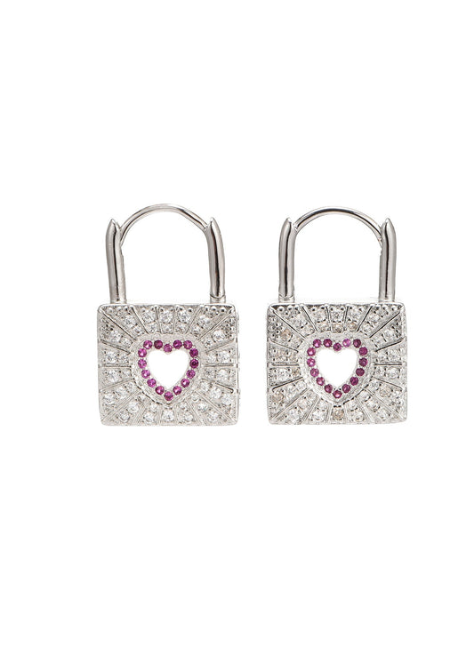 Pheobie Pink Secret Glitzernde Ohrringe