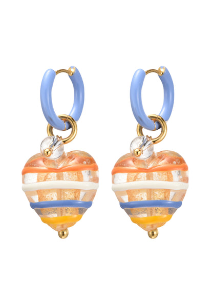 Raquel Crystal Love Ohrringe in Orange
