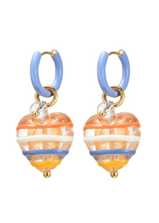 Raquel Crystal Love Ohrringe in Orange