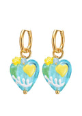Raquel Crystal Love Ohrringe in Blau