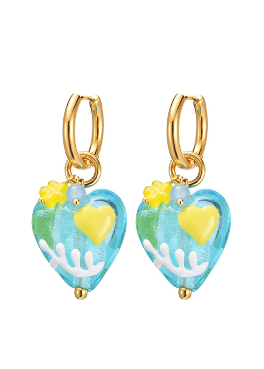 Raquel Crystal Love Ohrringe in Blau