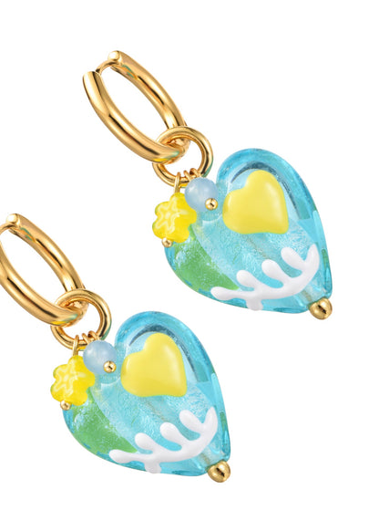 Raquel Crystal Love Ohrringe in Blau