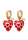 Raquel Crystal Love Ohrringe in Rot