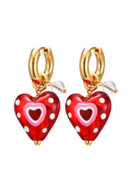 Raquel Crystal Love Ohrringe in Rot