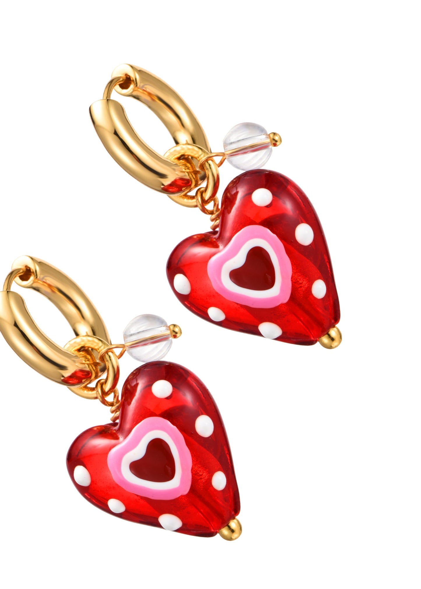 Raquel Crystal Love Ohrringe in Rot