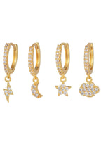 Sky Moods – Goldenes Huggie-Ohrring-Set