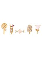 Goldene Ohrstecker „Charlie's Wonderland“