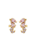 Glitzernde Ohrstecker „Petit Pink“ mit Seepferdchen