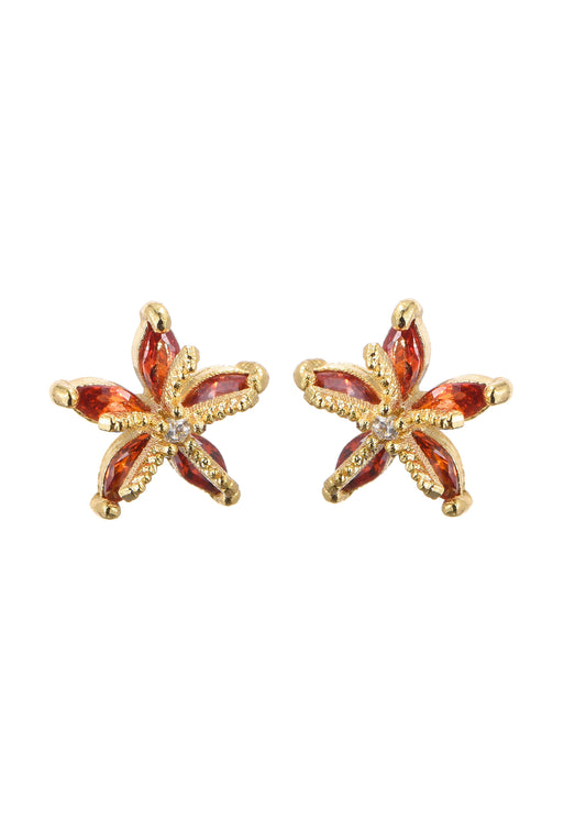 Glitzernde Petit Red Seastar Ohrstecker