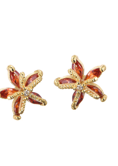 Glitzernde Petit Red Seastar Ohrstecker