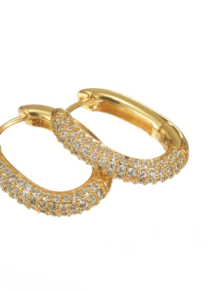Diamant Leona Huggie Creolen Gold