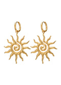 Goldene Ohrringe „Soleil Sun“