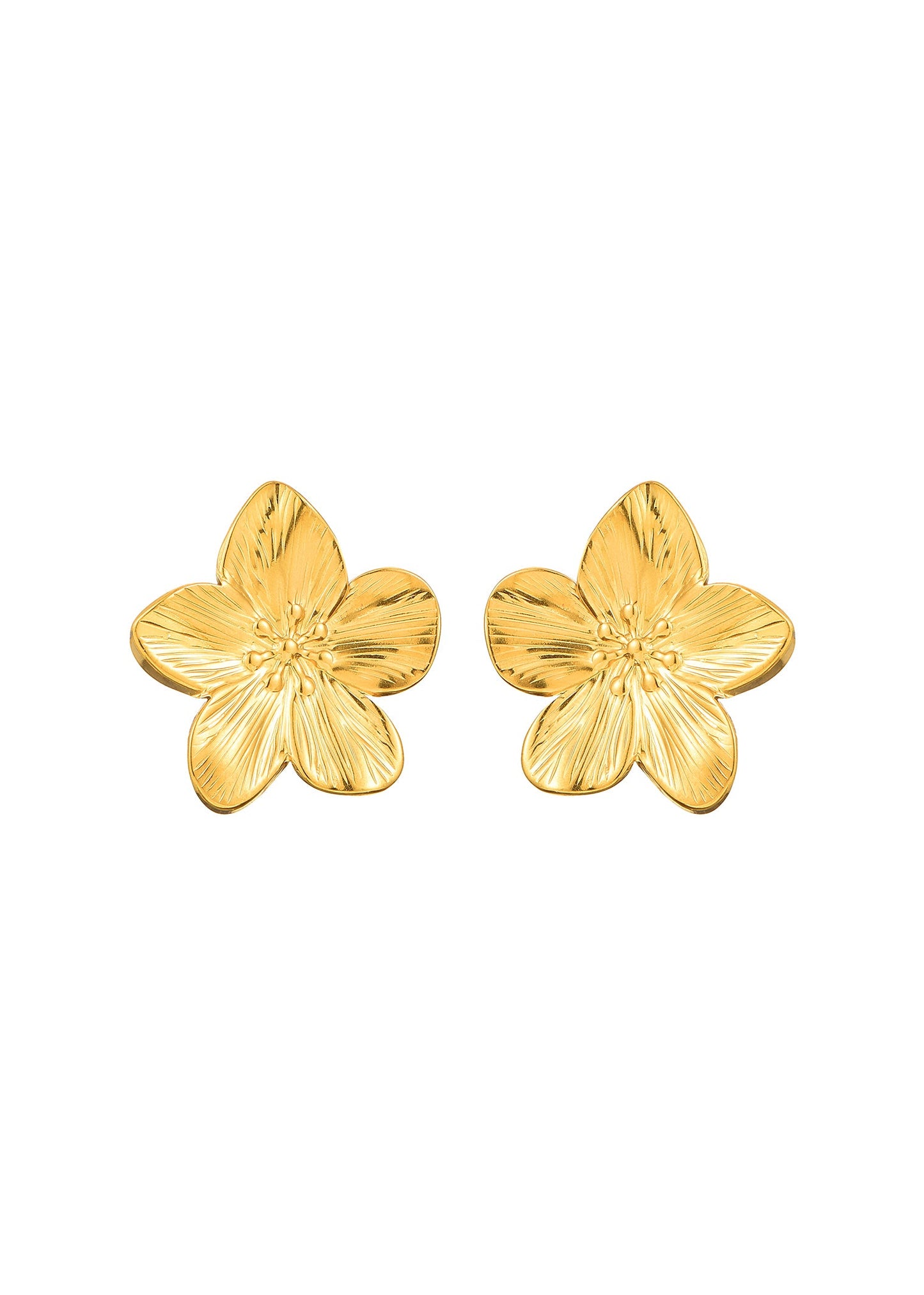 Jungle Flower Siesta Golden Earrings