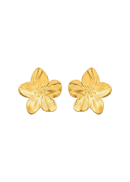 Jungle Flower Siesta Golden Earrings