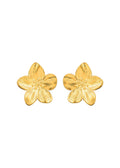 Goldene Ohrringe „Dschungelblume Siesta“