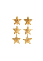 Myra Trio Stern Goldene Ohrringe