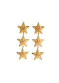 Myra Trio Stern Goldene Ohrringe
