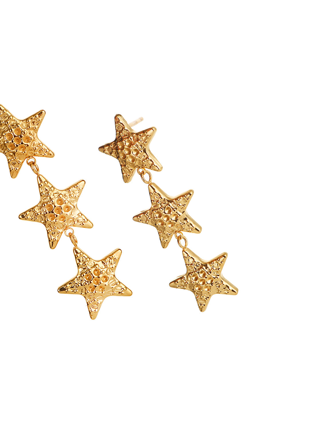 Myra Trio Stern Goldene Ohrringe