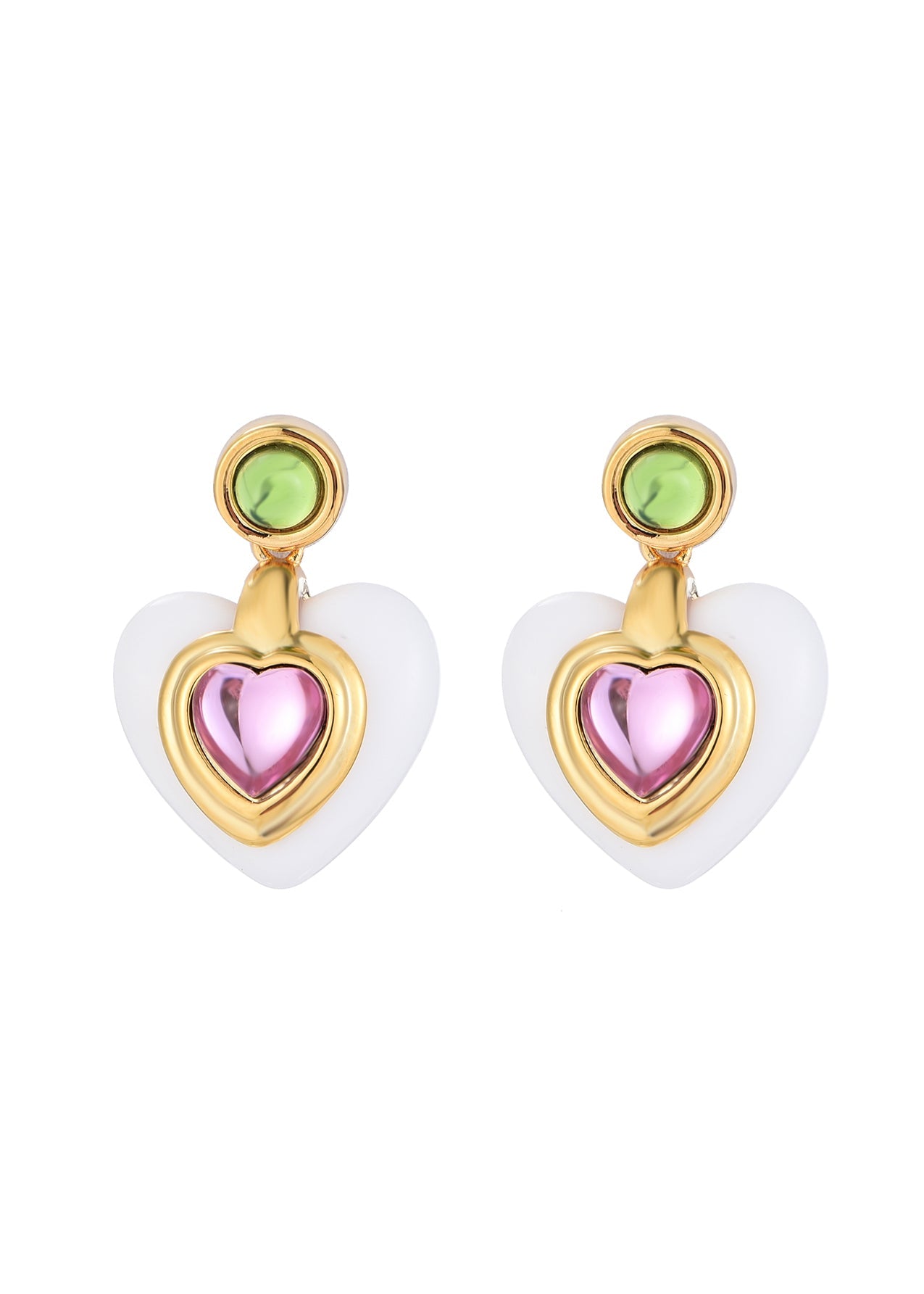 Orecchini a cuore rosa Roxy