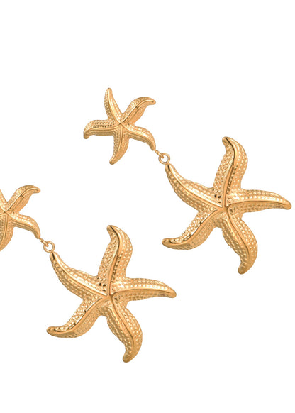 Orecchini dorati Natalia Starfish