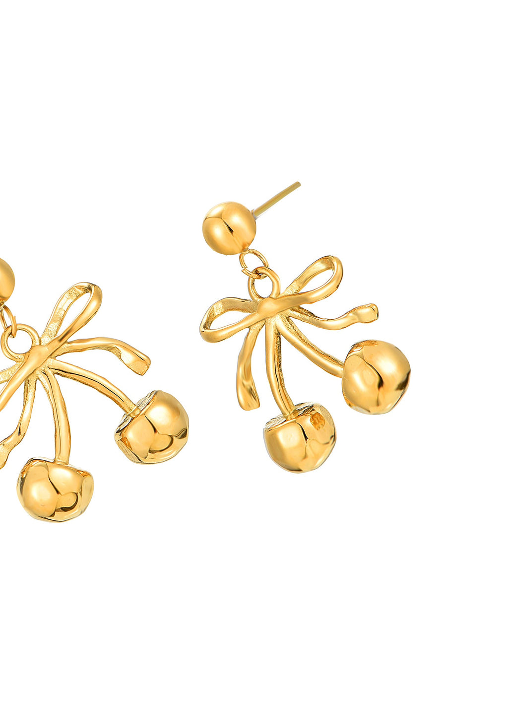 Goldene Ohrringe „Happy Cherry Spring“