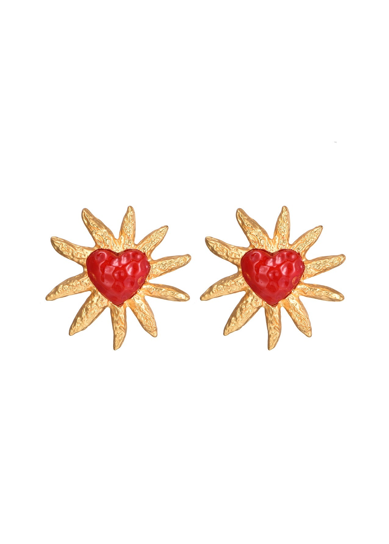 Orecchini vintage dorati Soleil Sun Love
