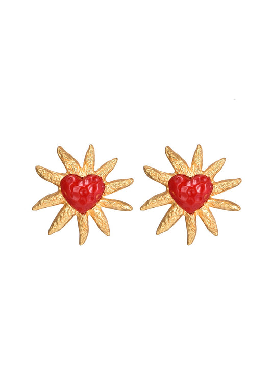 Orecchini vintage dorati Soleil Sun Love