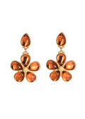 Mittsommer Orange Blume Vintage Ohrringe