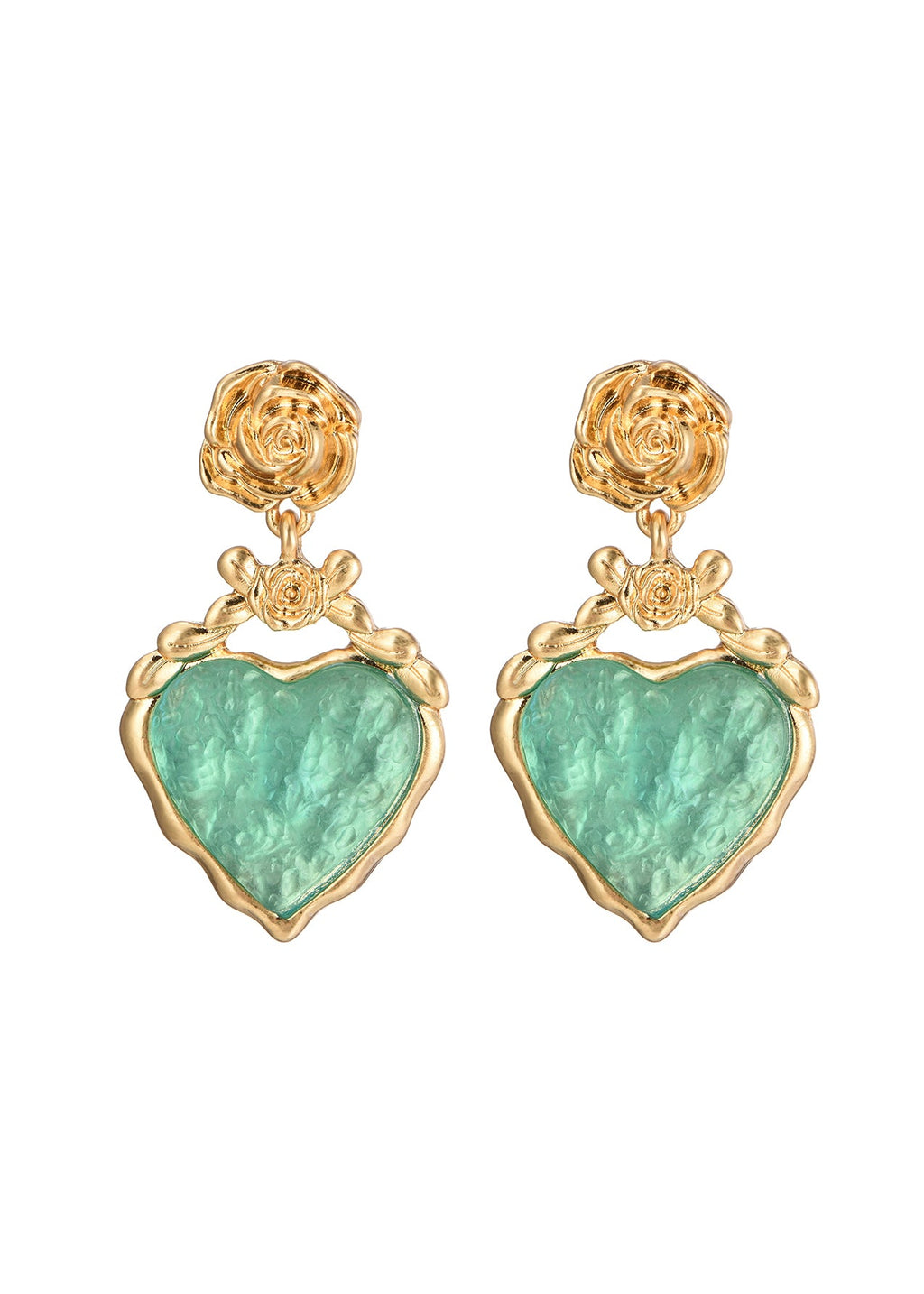 Mittsommerliebe in Mint Vintage Goldene Ohrringe