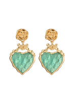 Mittsommerliebe in Mint Vintage Goldene Ohrringe
