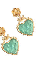 Mittsommerliebe in Mint Vintage Goldene Ohrringe