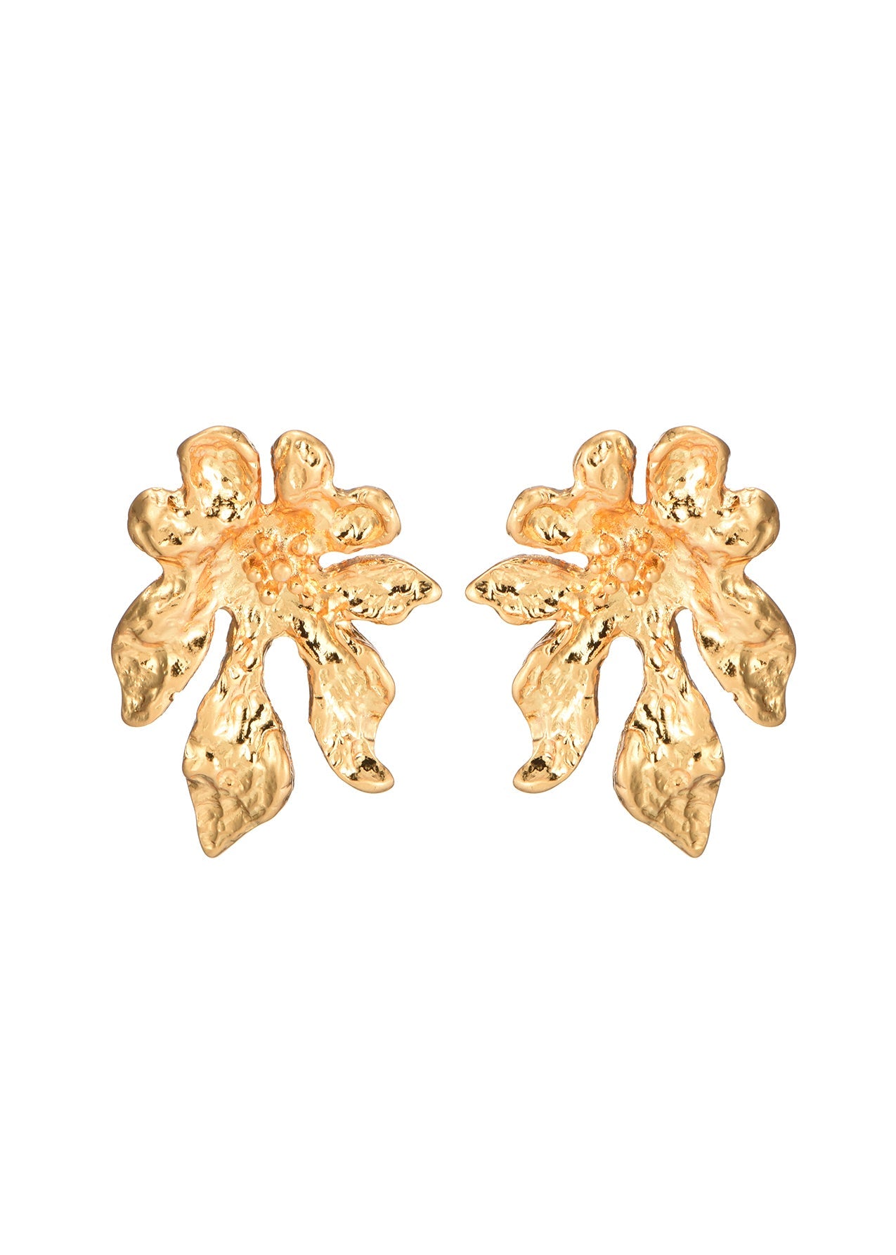 Goldene Ohrringe „Sandra Wild Flower“