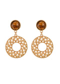 Antoinette Tigerauge Vintage Ohrringe
