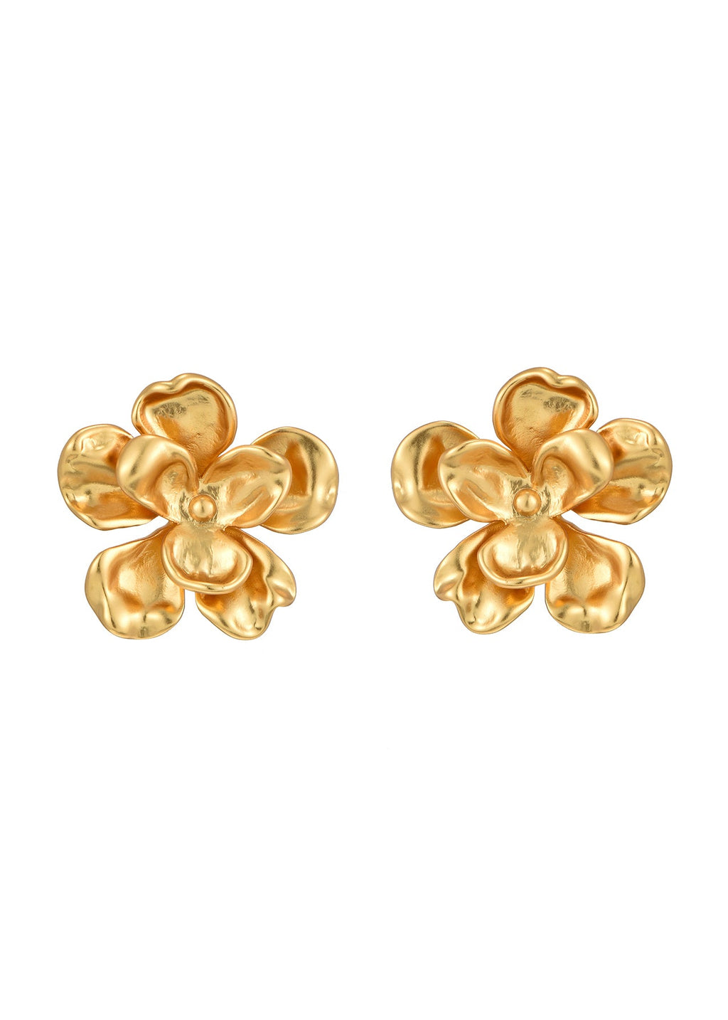 Printemps – Goldene Blumenohrringe