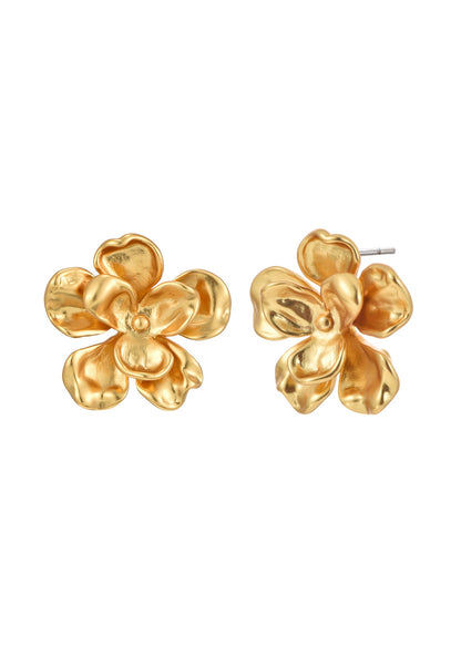 Printemps – Goldene Blumenohrringe