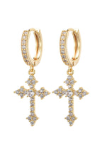 Ivonne Gothic Goldene Kreuz Ohrringe