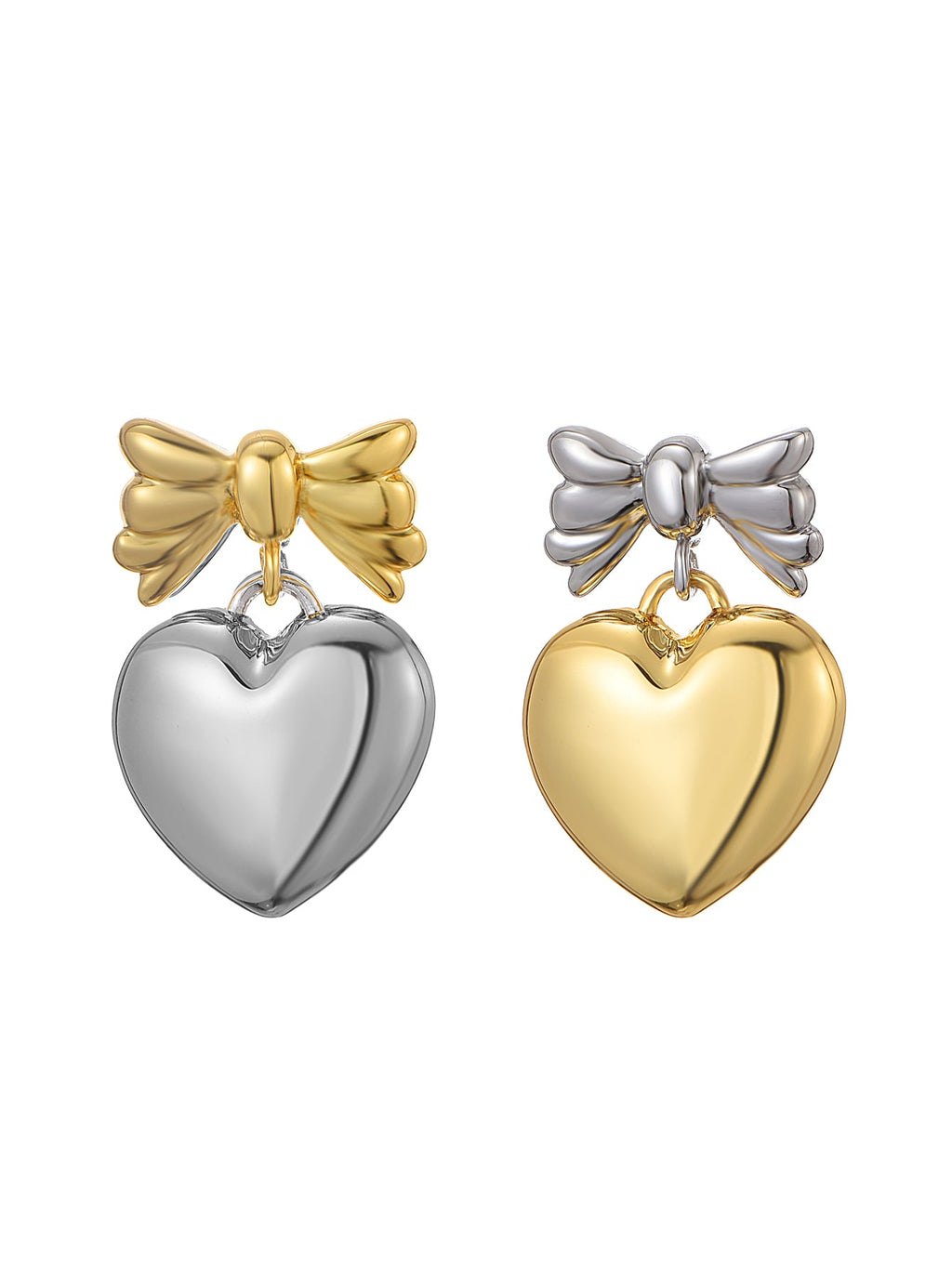 Orecchini Abby Golden Silver Love Bow