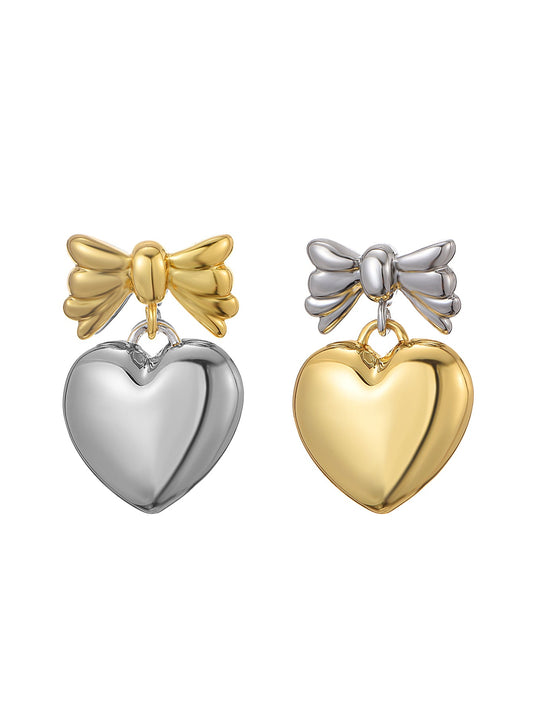 Abby Ohrringe mit Liebesschleife, goldfarben