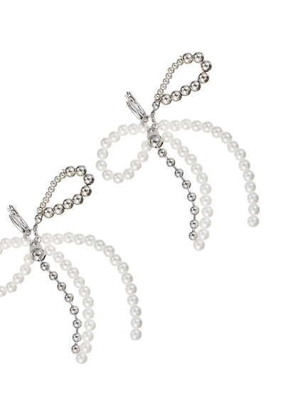 Annie Perlen-Ohrringe in Schleifenform