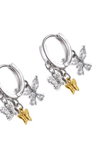Silberne goldene Schmetterlings-Creolen