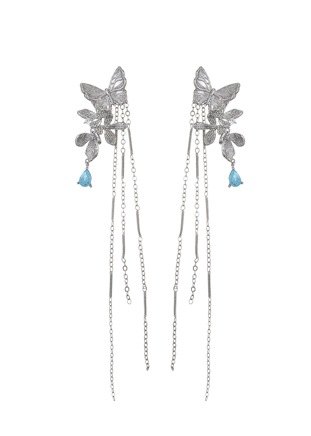 Wonderland Butterfly Silver Earrings