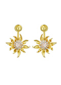 Van Sonnenblumen Goldene Ohrringe