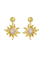 Van Sonnenblumen Goldene Ohrringe