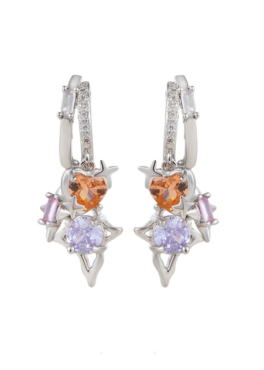 Orecchini in argento Heidi Space Stars