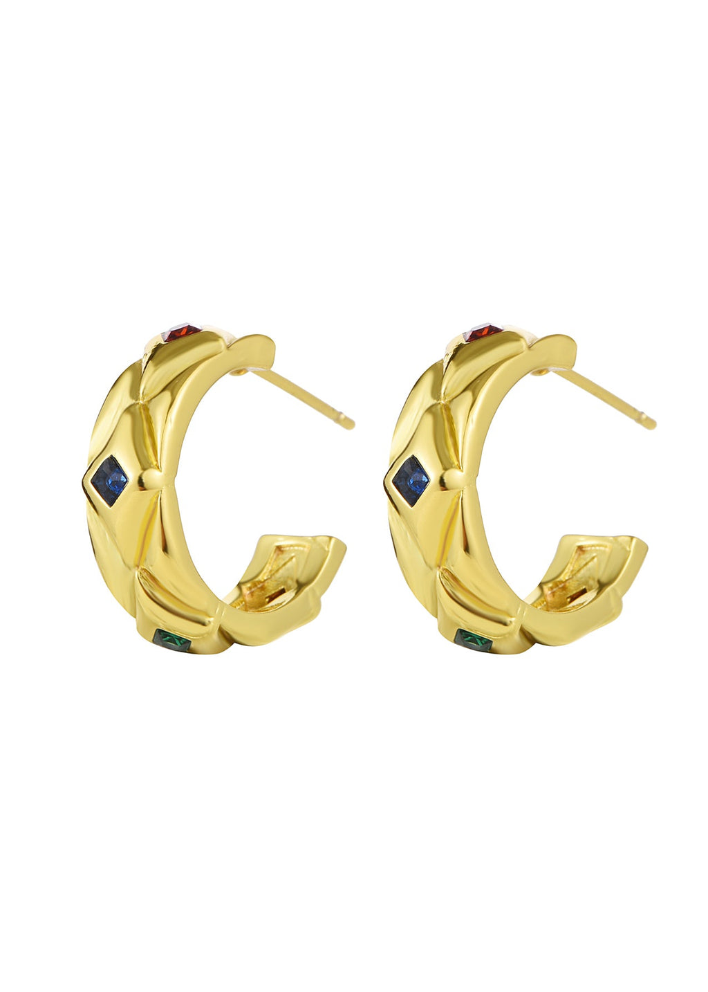 Mag Bunte goldene Ohrringe