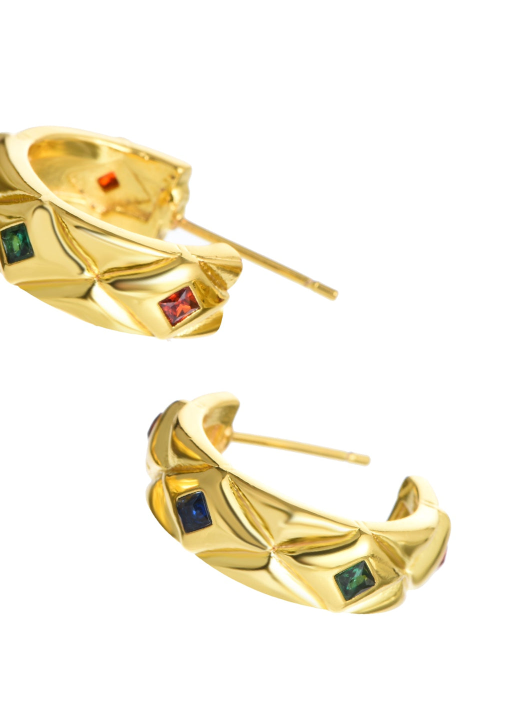 Mag Bunte goldene Ohrringe